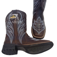 Bota Texana Helazza Feminina Café 199B 4640 - Agroarilu Moda Country