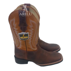 Bota Texana Helazza Masculina Rust Café Z66 40024 - Agroarilu Moda Country