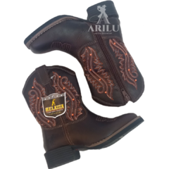 Bota Texana Helazza Infantil Café 110 4745 - Agroarilu Moda Country