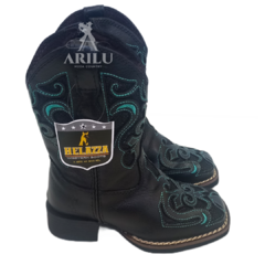 Bota Texana Helazza Infantil Preto 4625 - Agroarilu Moda Country