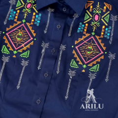 Camisa West Dust Feminina Marinho CA28171 - Agroarilu Moda Country