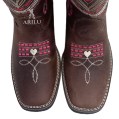 Imagem do Bota Texana Helazza Feminina Pink 196B 4665