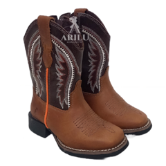 Bota Texana Helazza Infantil Café 40124