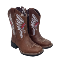 Bota Texana Helazza Infantil Areia 1460