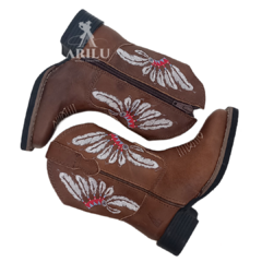 Bota Texana Helazza Infantil Areia 1460 - loja online