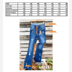Calça Republica Caipira Feminina Acqua 2036 - Agroarilu Moda Country