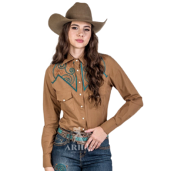 Camisa Miss Country Feminina Austin Caramelo 2044 na internet