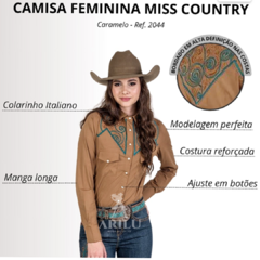 Camisa Miss Country Feminina Austin Caramelo 2044 - comprar online