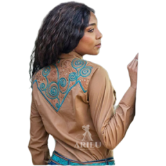 Camisa Miss Country Feminina Austin Caramelo 2044 - Agroarilu Moda Country