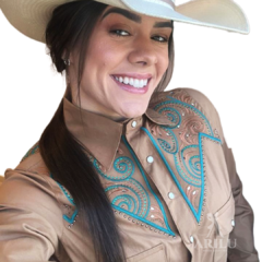 Camisa Miss Country Feminina Austin Caramelo 2044