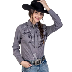 Camisa Miss Country Feminina Las Vegas Cinza 2043
