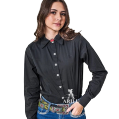 Camisa Miss Country Feminina Classic Rodeo Preta 2048
