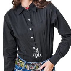 Camisa Miss Country Feminina Classic Rodeo Preta 2048 - comprar online