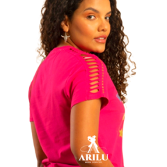 T- Shirt Tassa Feminina Pink 5130 na internet