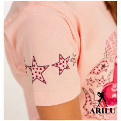 T-Shirt Ox Horns Infantil Menina Rosa 5276 na internet