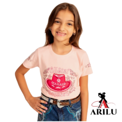 T-Shirt Ox Horns Infantil Menina Rosa 5276 - comprar online