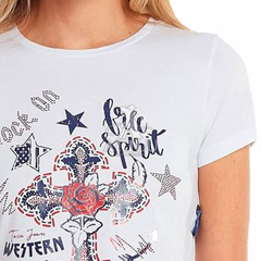 T-Shirt Tassa Feminina Branca 4417 na internet
