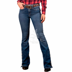 Calça Tassa Feminina Boot Cut Medium Wash 4710-1