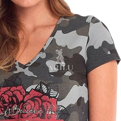 T-Shirt Tassa Feminina Camuflada 4325 na internet