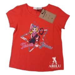 T-Shirt Tassa Infantil Menina Laranja 4671