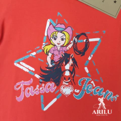 T-Shirt Tassa Infantil Menina Laranja 4671 - comprar online