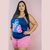 Pijama Curto Adulto de Alça Feminino Com Tapa Olho Plus Size na internet
