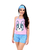 Pijama Curto Adulto de Alça Feminino Com Tapa Olho - comprar online