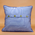 Capa de Almofada Xadrez Azul e Branca - 50x50cm