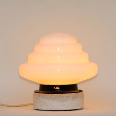 Luminária de Opalina Escadinha - plafonnier preto - comprar online