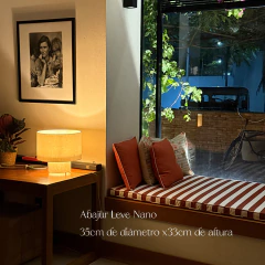 Abajur Leve Nano linho off white na internet