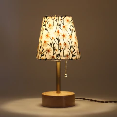 Mini Lampe Cabaret Marguerites - base de madeira - comprar online