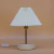 Abajur Plissado Mini - off white base redonda - comprar online