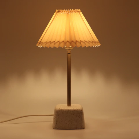 Abajur plissado Khaki - comprar online