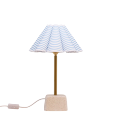 Abajur Prainha azul e branco na internet