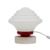 Luminária de Opalina Vintage ripple Branca - plafonnier vermelho - comprar online