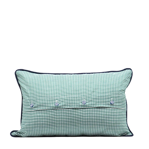Capa de Almofada xadrez verde - comprar online