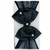 Faixa de bebê duplo com gravata c/ florzinha preto