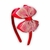 Tiara de laço SL duplo VOAL BRILHOSO vermelho