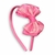 Tiara de laço SL duplo VOAL BRILHOSO rosa médio