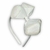 Tiara de laço duplo dobrado brilhoso branco
