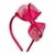 Tiara de laço duplo dobrado brilhoso pink