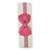 Faixa de bebe RN gravata dupla c/ strass rosa médio
