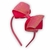 Tiara de laço dobrado voal brilhoso pink - comprar online