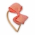 Tiara de laço dobrado voal brilhoso salmon - comprar online