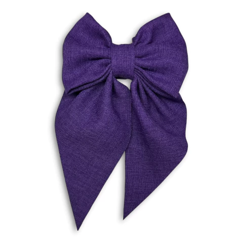 Laço no bico de pato gravata pontuda LINHO roxo - comprar online