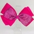 Laço no bico de pato duplo pontudo brilhoso pink