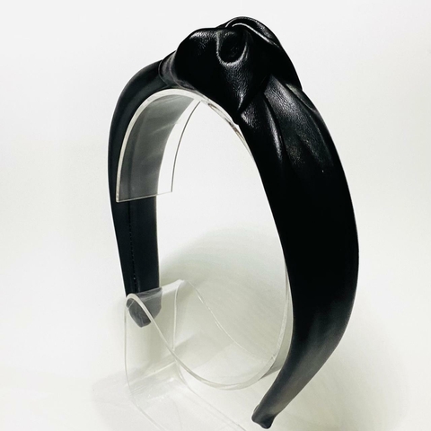 Tiara turbante corino preto - comprar online