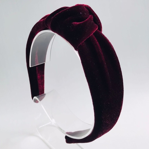 Tiara turbante veludo vinho - comprar online