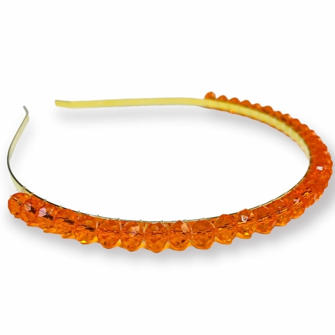 Tiara cristal laranja