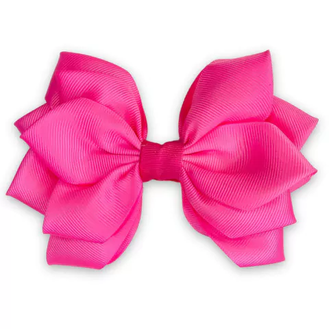 Laço no bico de pato pétala rosa médio